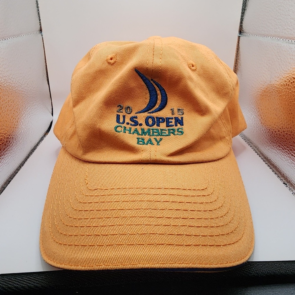 USGA Hat Men Orange‎ 2015 U.S. Open Chambers Bay Member Golf Cap Hat Strapback